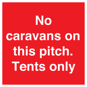No caravans on this pitch. Tents only
